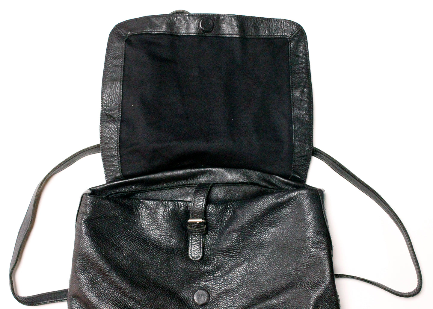 Clyde Room Backpack in Black Leather