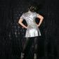 Anahata Mini Dress in Velvet Tin Foil (Made to Order)