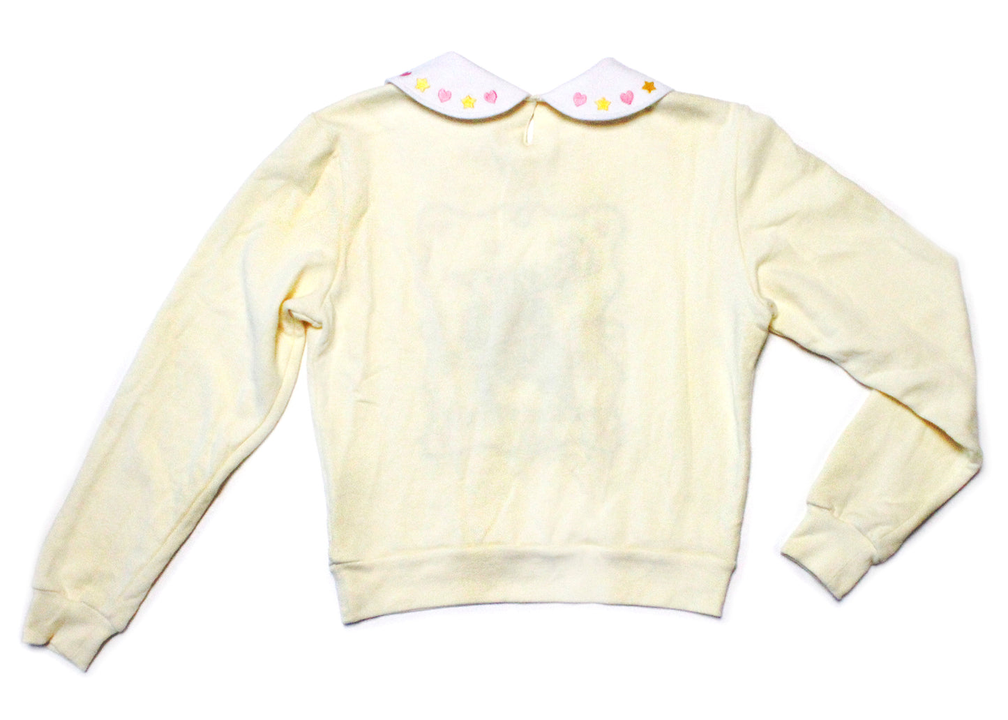 Teddy Fresh Pale Yellow Embroidered Sweatshirt with Faux Collar