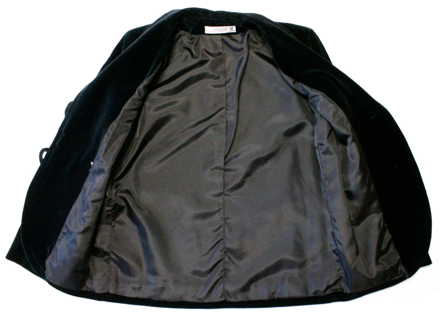 I.Magnin 1980s Black Velour Blazer