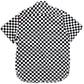 D&F Ricky Singh Black & White Checkered Short Sleeve Button Up, Size L