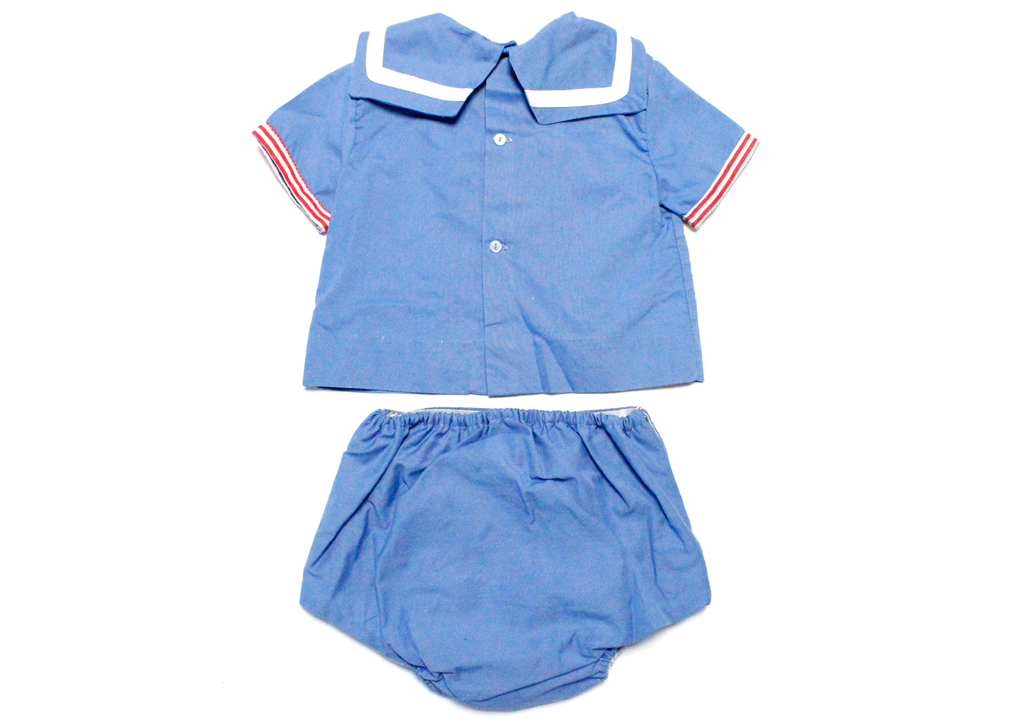 Vintage Blue Two Piece Baby Sailor Suit