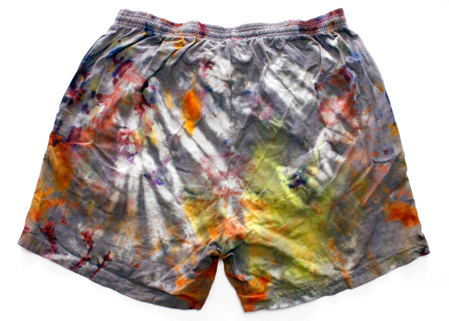 Everybody World Tie Dye Sport Shorts with Magic Generation Mystical Patches, size XL