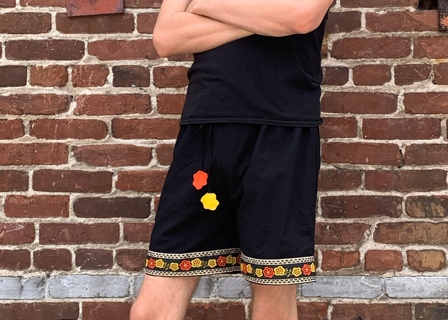 Zephyr Shorts in Black Harvest Bloom