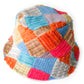 Patchwork Corduroy Reversible Bucket Hat