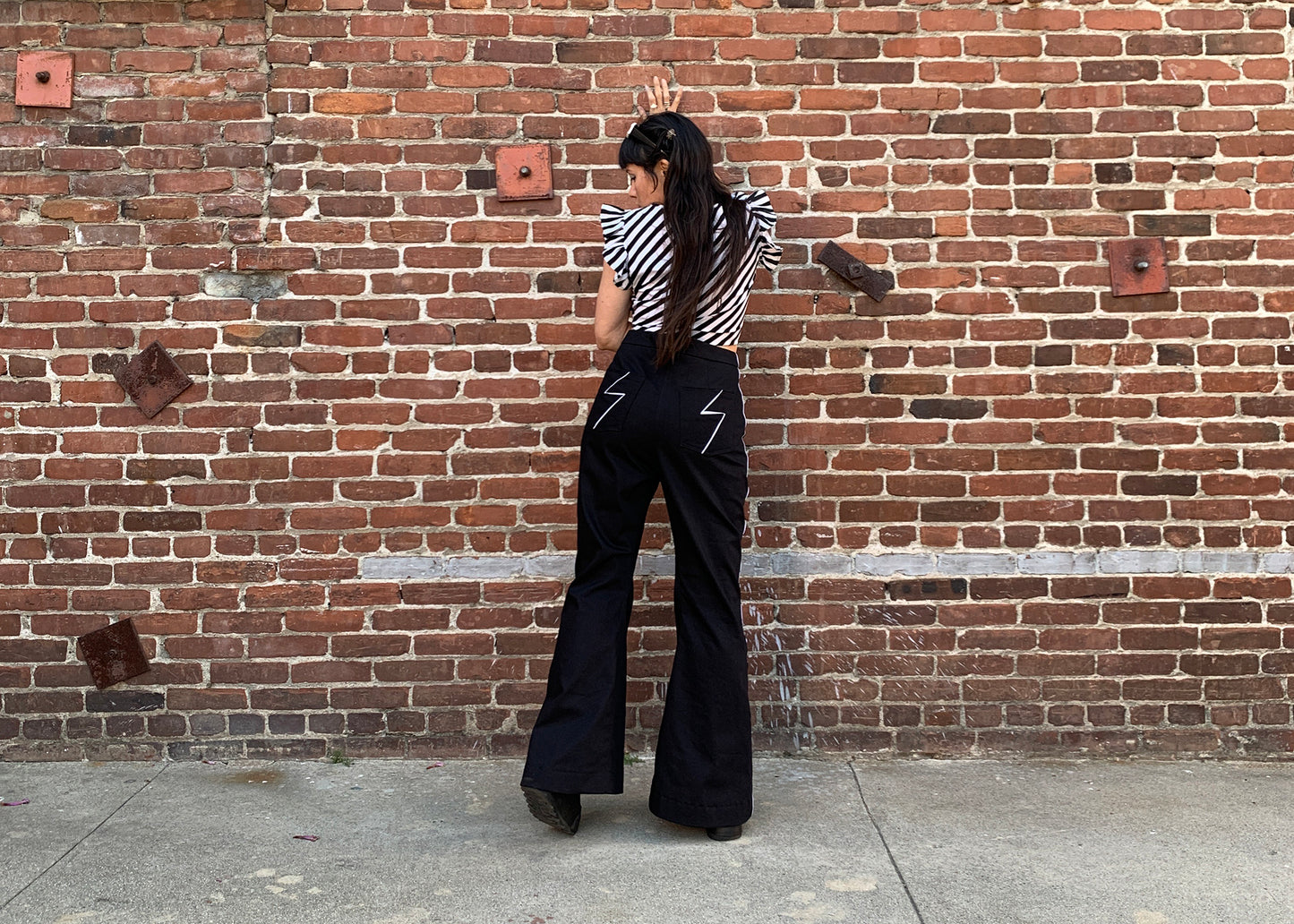 Ziggy Bellbottoms in Jet Flash Black