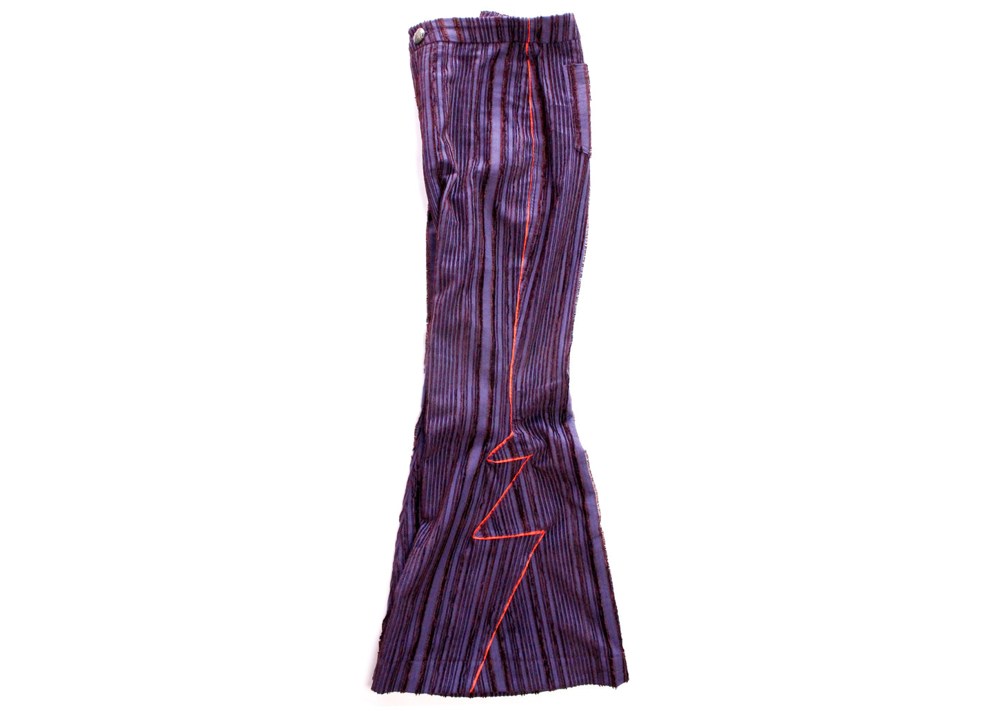 Ziggy Bellbottoms in Blackcurrent Purple Fuzz Stripe