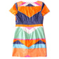 Trina Turk Big Bright & Bold Signature Geometric Print Short Sleeve Dress Sample