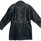 Worthington Black Cropped Trench Style Leather Coat, Complete with Belt, Size Petite L