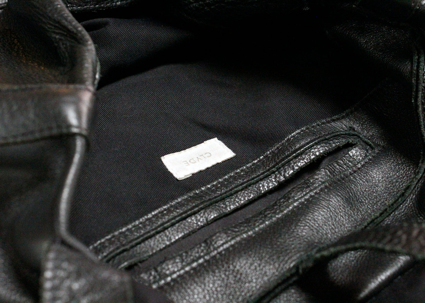 Clyde Room Backpack in Black Leather