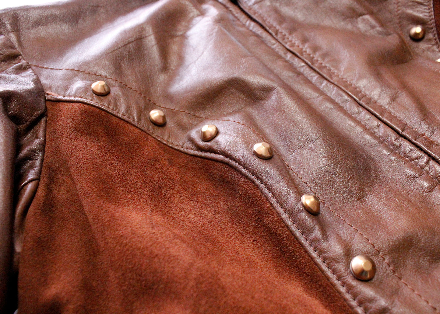 Wheels of Man Vintage Brown Leather & Suede Moto Jacket