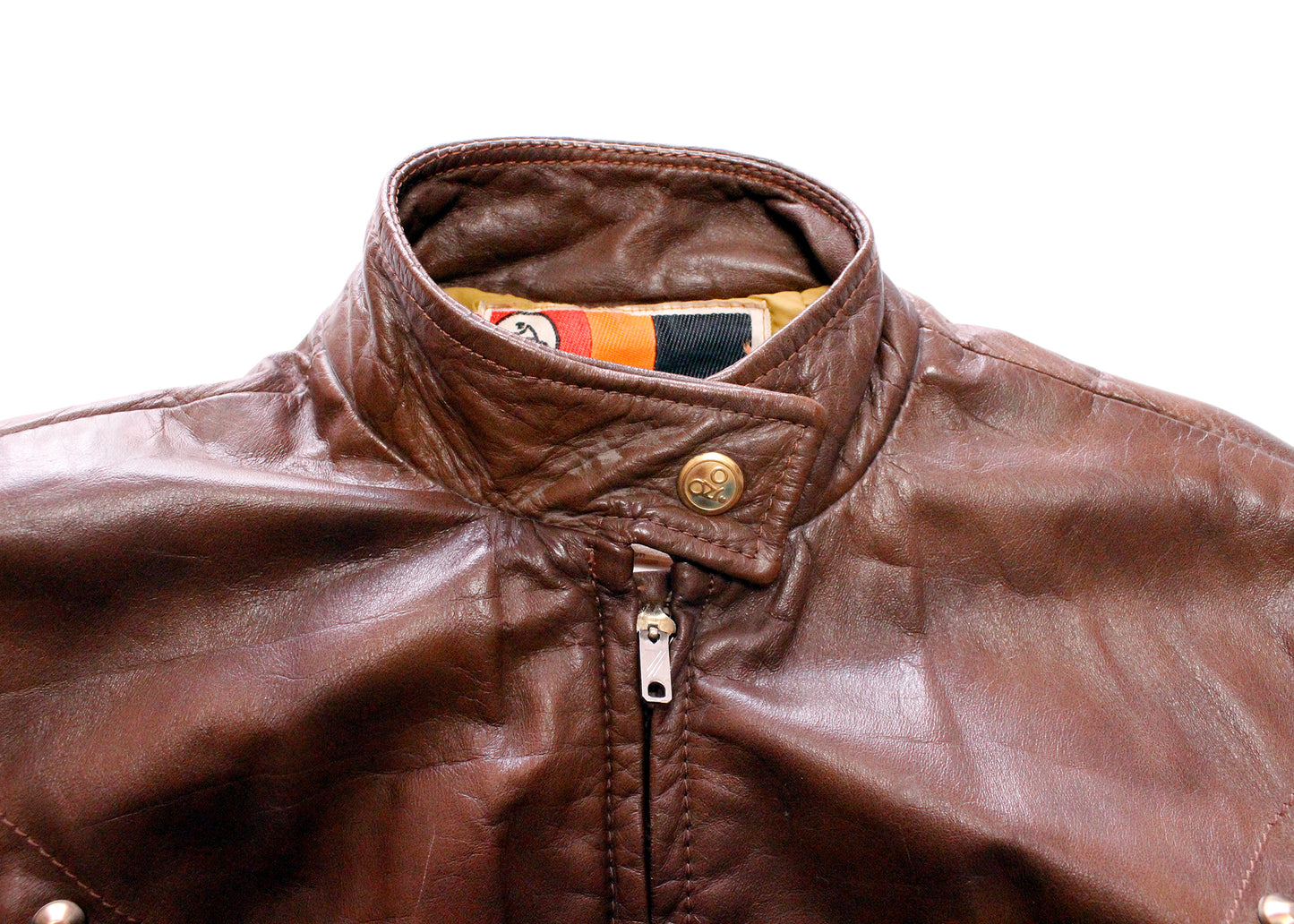 Wheels of Man Vintage Brown Leather & Suede Moto Jacket