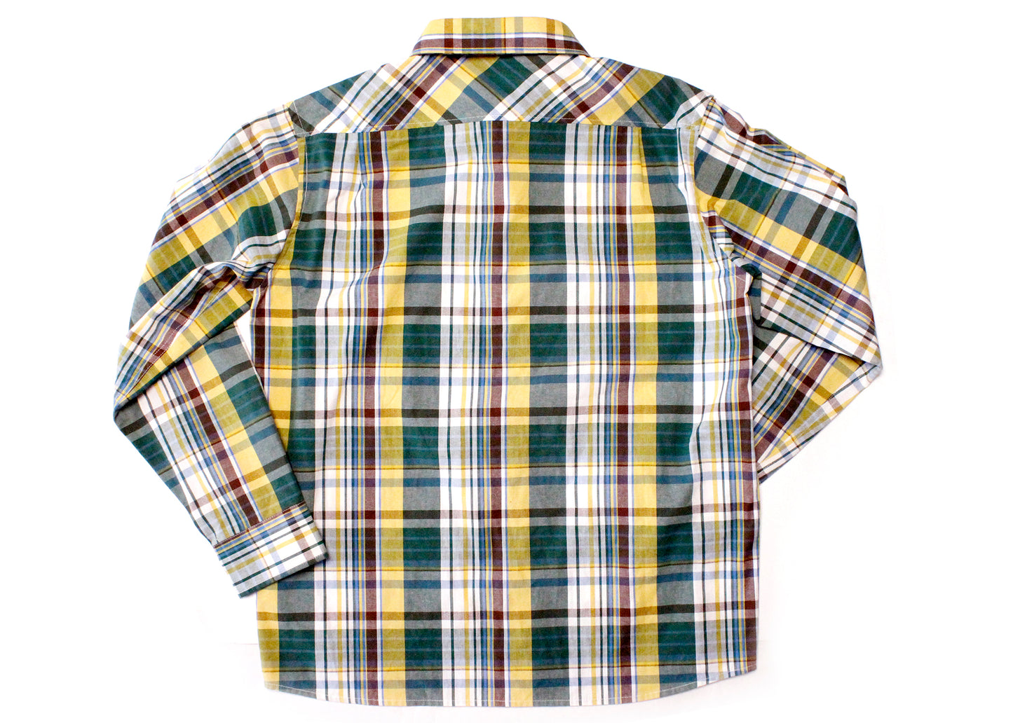 Maiden Noir Green Plaid Long Sleeve Button Up Shirt