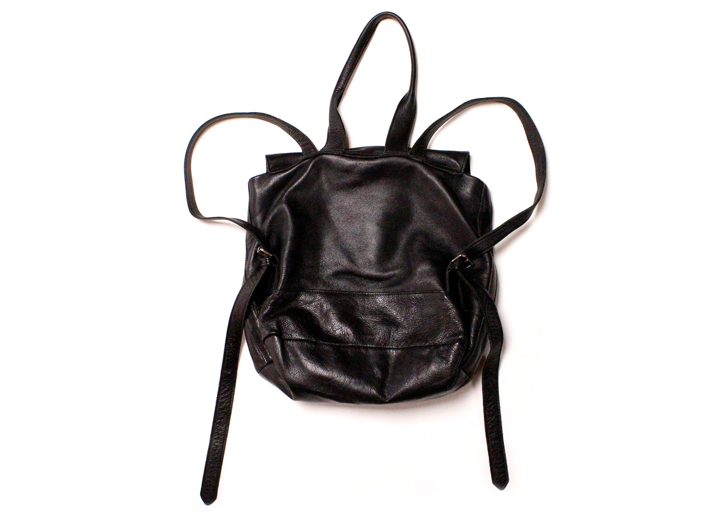 Clyde Room Backpack in Black Leather