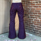 Ziggy Bellbottoms in Blackcurrent Purple Fuzz Stripe