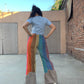 Raya Rainbow Corduroy Pants with Clouds