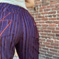 Ziggy Bellbottoms in Blackcurrent Purple Fuzz Stripe