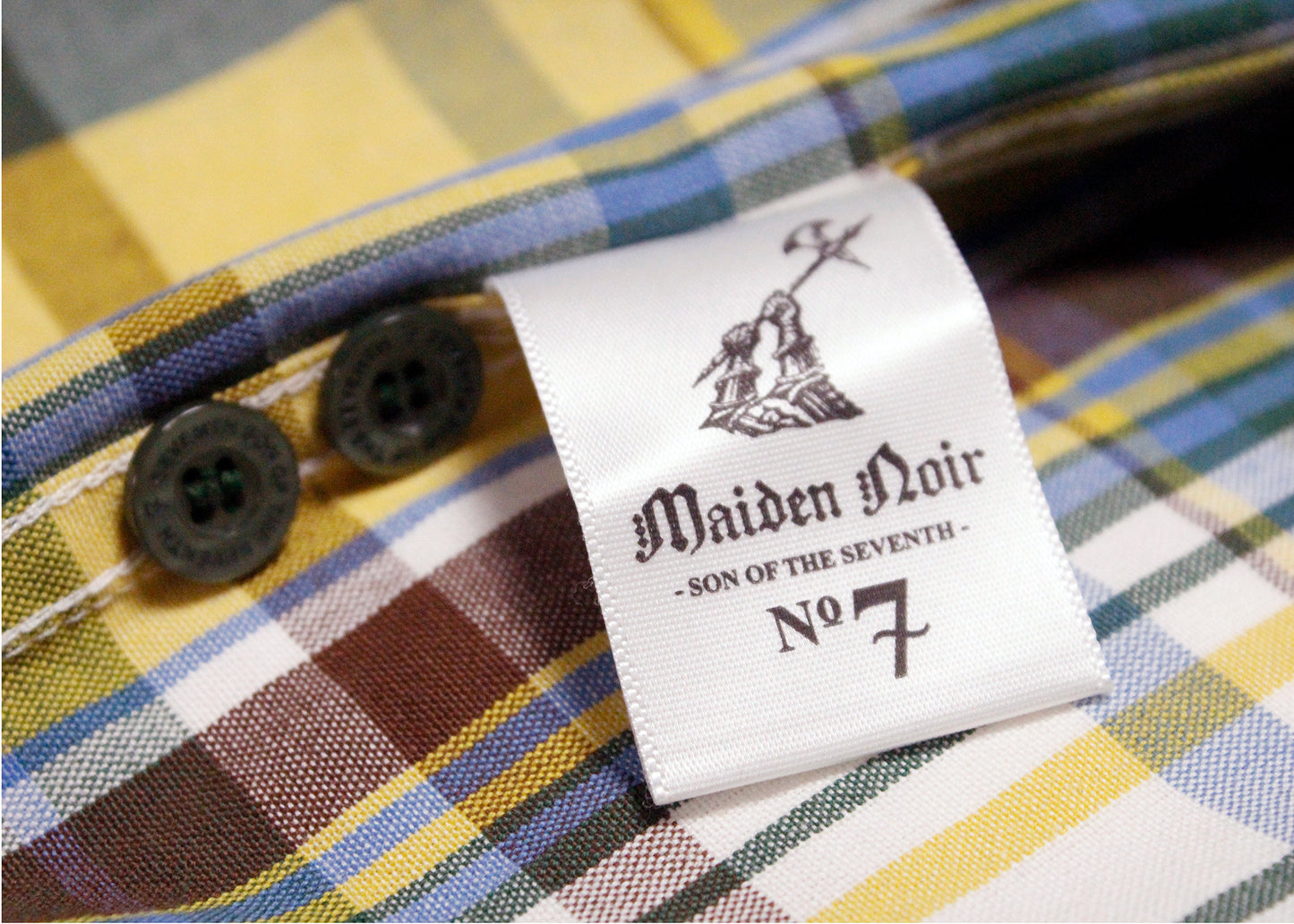 Maiden Noir Green Plaid Long Sleeve Button Up Shirt