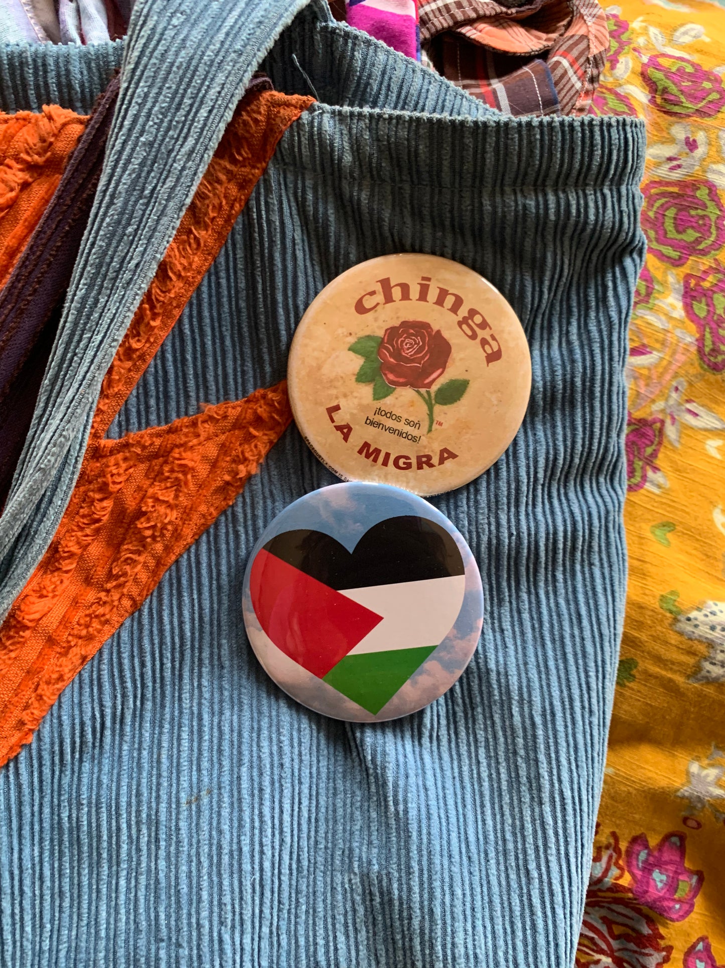 Love for Palestine 3" Pinback Button - Free with any purchase