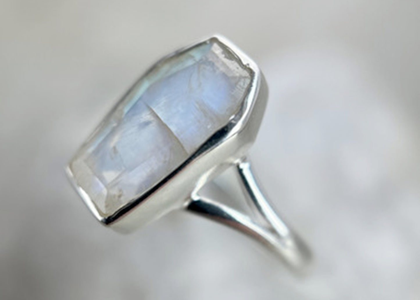 Coffin Ring in Moonstone