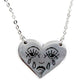 Crying Heart Necklace in Silver