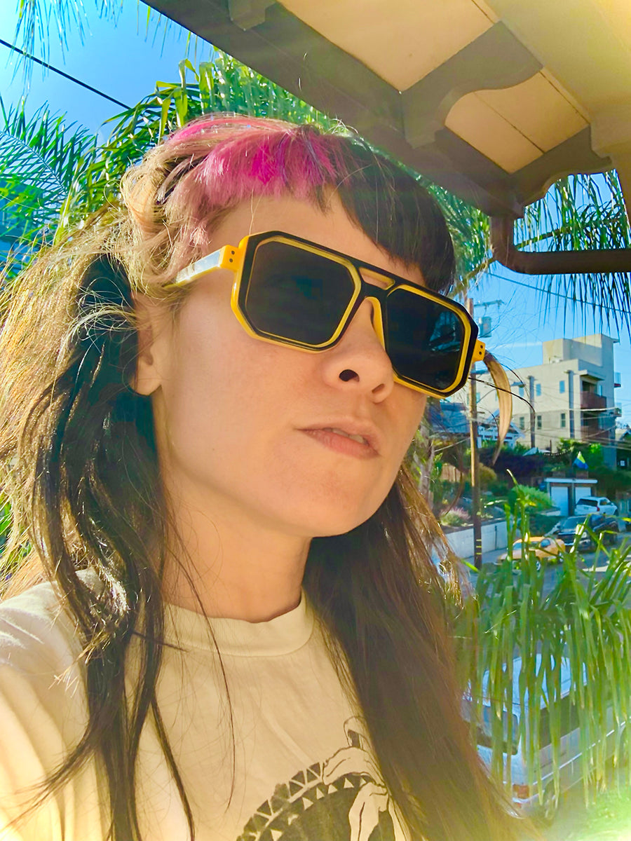 Flicker Suglasses in Black/Amber
