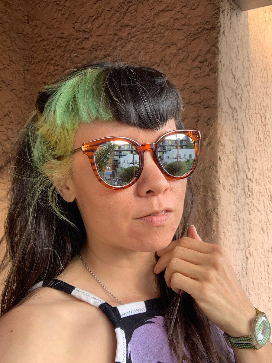 Hi There Sunglasses in Tortoise Stripe