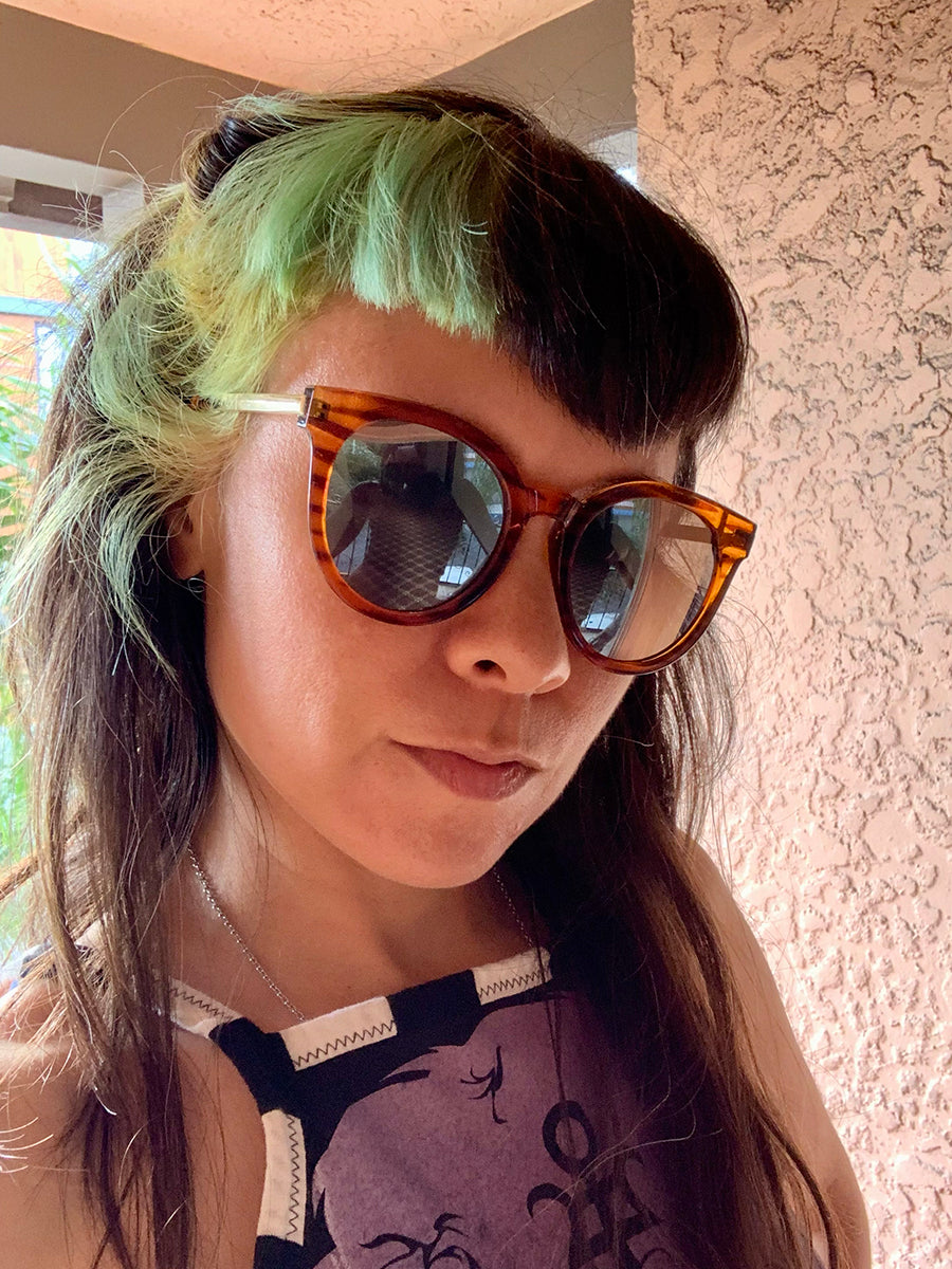 Hi There Sunglasses in Tortoise Stripe