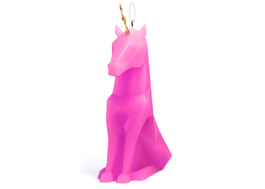 Einar PyroPet Unicorn Candle in Hot Pink