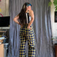 Nemisis Trousers In Blueberry Lemon Plaid