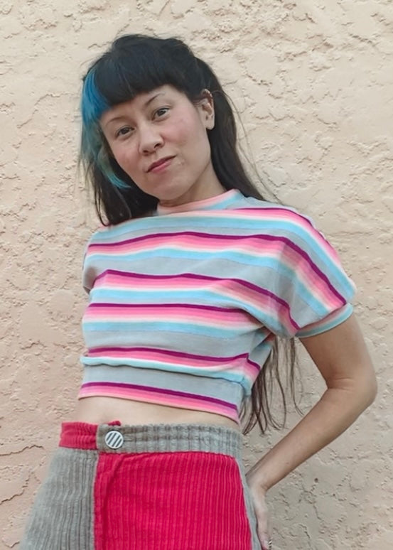 Praxis Top In Smogberry Stripe