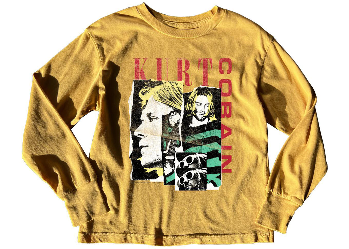 Kurt Cobain Collage Long Sleeve Kids Tee