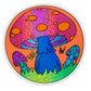 XL Groovy Mushroom Glitter Sticker