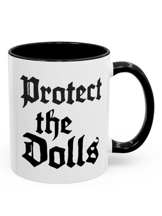 Protect The Dolls Ceramic Mug in Black