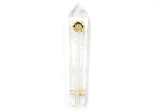 Clear Quartz Wand with Holes