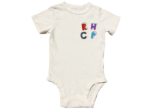 Red Hot Chili Peppers Block Letters Baby Onesie