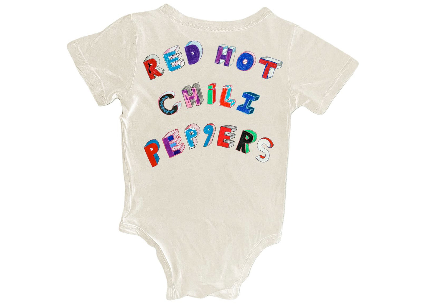 Red Hot Chili Peppers Block Letters Baby Onesie