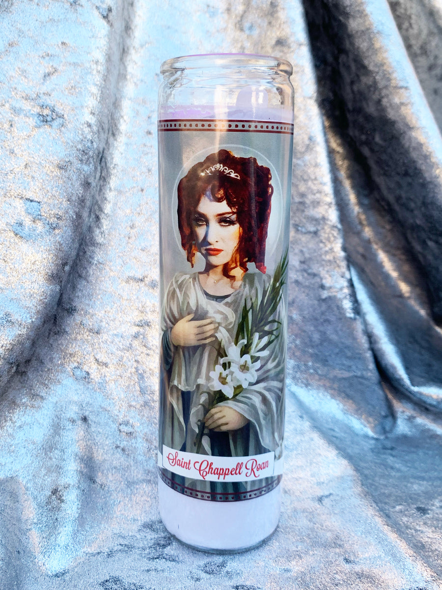 Saint Chappell with Flowers Altar Candle