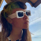 TV Sunglasses in White