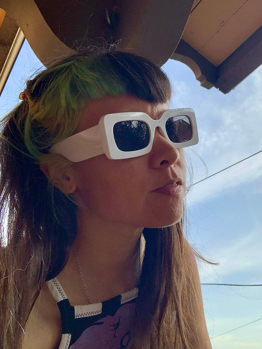 TV Sunglasses in White