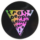 Trans People Belong Here Sticker