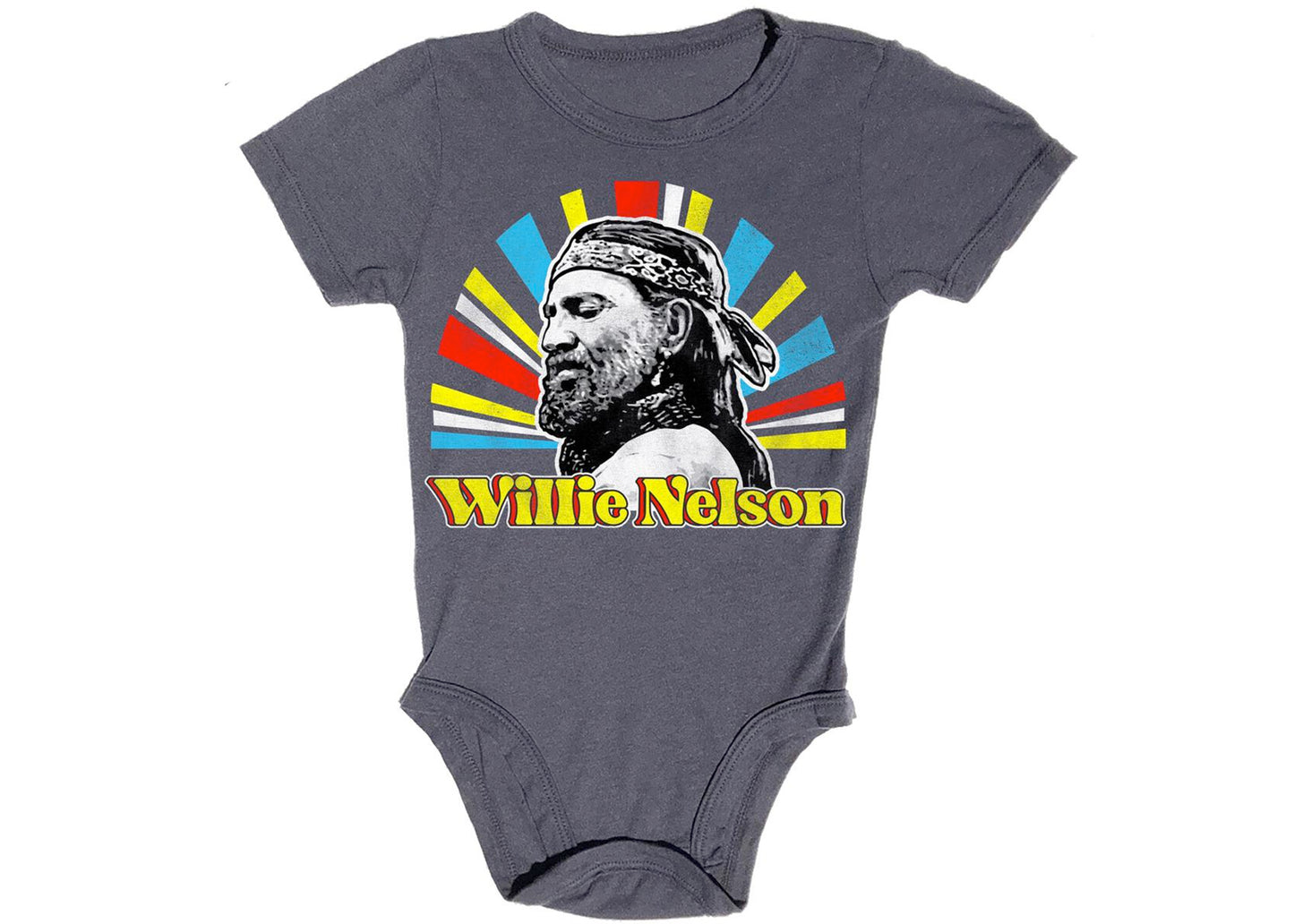 Willie Nelson Baby Onesie in Vintage Black