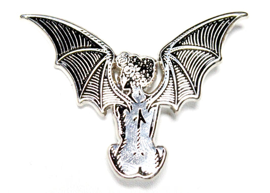 Winged Devil Woman Enamel Pin
