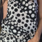 Va Va Voom Black & White Dots & Stripes Strapless Jumpsuit
