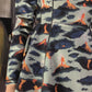 Hot Lava Volcano Print Long Sleeve Dress