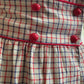 Lori Till Early 1960s Vintage White, Red, Blue Windowpane Check Fit & Flare Dress