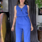 Universal Thread Cobalt Blue Linen Jumpsuit