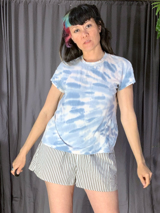 Splendid Collection Lived-in Blue Gray Pink Dyed Tee