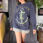 Letlive. USA Soulpunx Floral Anchor Print 20xx Blue Sweatshirt
