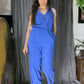 Universal Thread Cobalt Blue Linen Jumpsuit